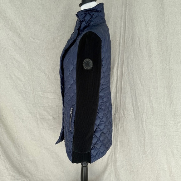 Calvin Klein Performance Premium Down Mock Neck Blue/Black Jacket Size M - Picture 5 of 10